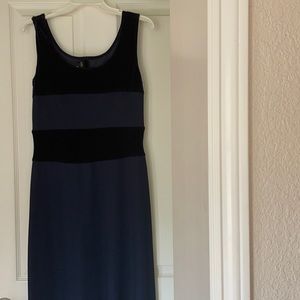 Vintage Navy velvet trim Scott McClintock Maxi